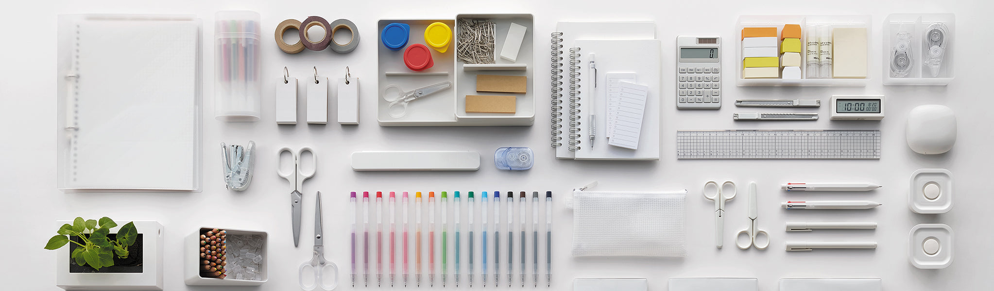 Variety of MUJI Stationery Products Header