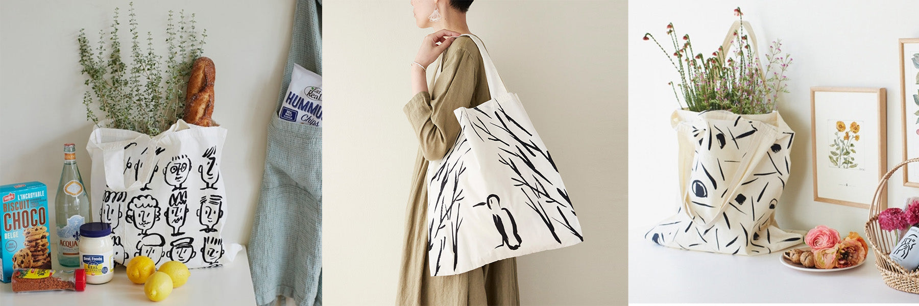 IDEE March Tote Bag- featuring 3 unique illustrations