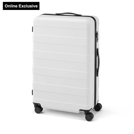Adjustable Handle Hard Shell Suitcase 105L | Check-In Off White MUJI