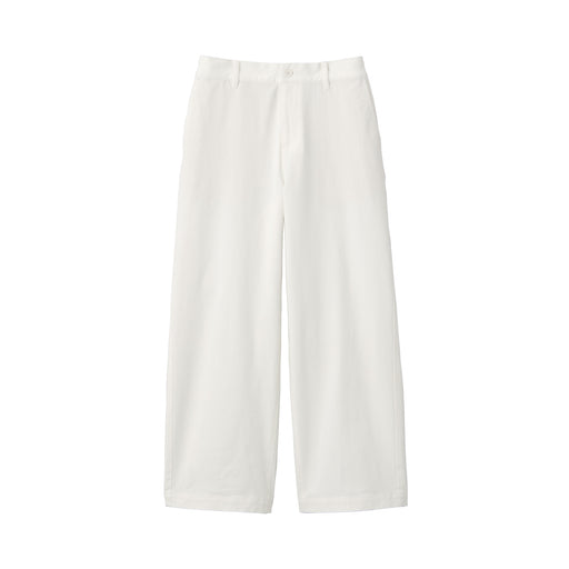 Women's 4-Way Stretch Chino Wide Pants Off White MUJI