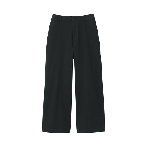 Women's 4-Way Stretch Chino Wide Pants Black MUJI
