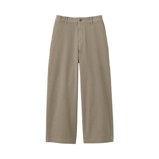Women's 4-Way Stretch Chino Wide Pants Grayish Brown MUJI