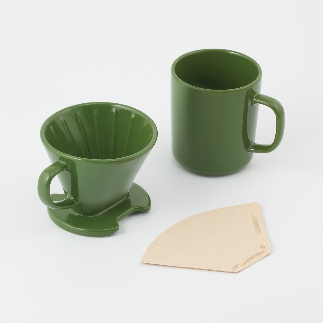 Stoneware Coffee Dripper - Green MUJI