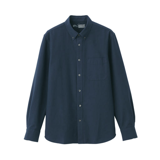 Men's Washed Oxford Collared Long Sleeve Button Down Shirt MUJI