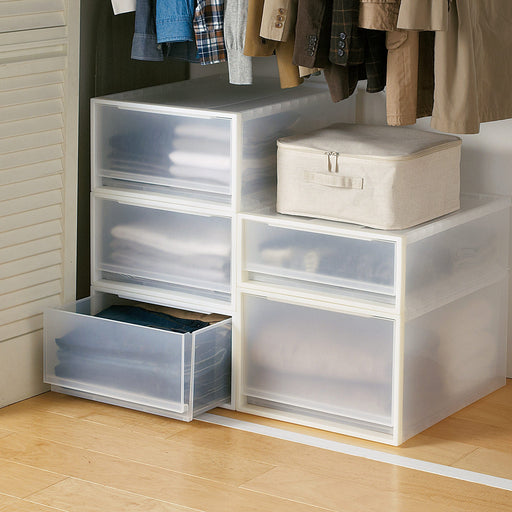 Polypropylene Storage Closet Drawer - Large (W17.5 x D21.6 x H11.8") MUJI