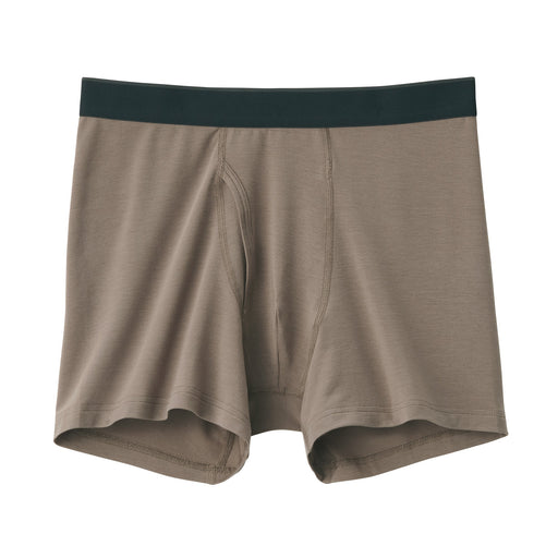 Lyocell Blend Front Open Boxer Briefs Mocha Brown MUJI