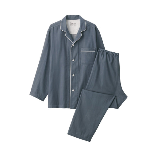 Side Seamless Double Gauze Pajamas Smoky Blue MUJI