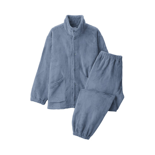 Anti-Static Wearable Blanket Pajamas Smoky Blue MUJI
