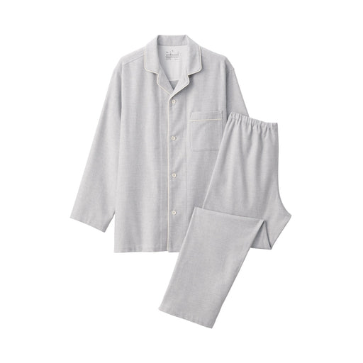 Side Seamless Flannel Pajamas Gray MUJI