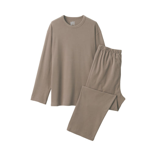 Interlock Knit Loungewear Set Mocha Brown MUJI
