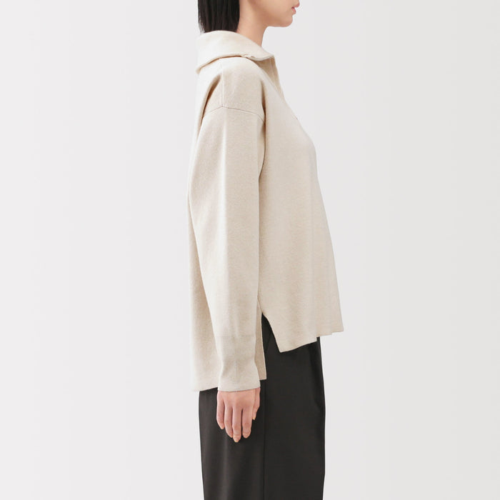 Milano Rib Half Zip Sweater | Women's Fall Knitwear | MUJI USA
