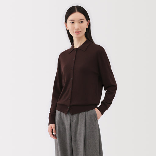 Wool Polo Cardigan MUJI