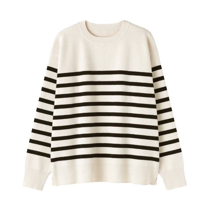Milano Rib Crew Neck Sweater Women's Fall Knitwear MUJI USA