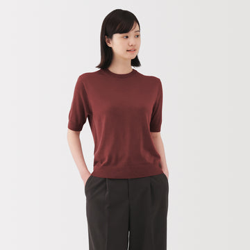 Wool Half Sleeve Sweater MUJI