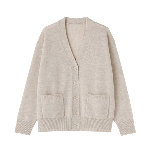 Wool V-Neck Cardigan Oatmeal MUJI
