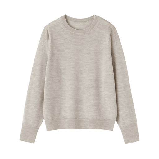 Wool Crewneck Sweater Oatmeal MUJI