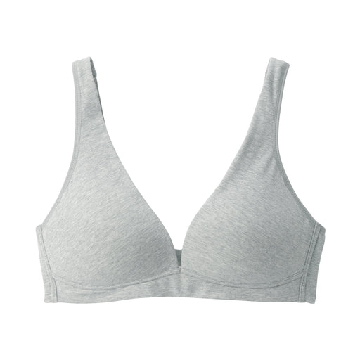 Wireless Plunge Bra Gray MUJI