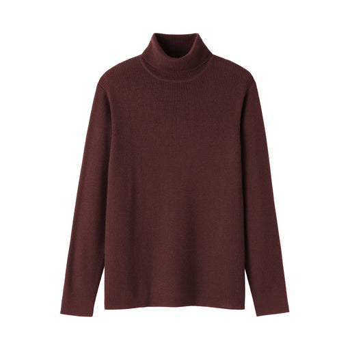 Wool Turtleneck Sweater Bordeaux MUJI