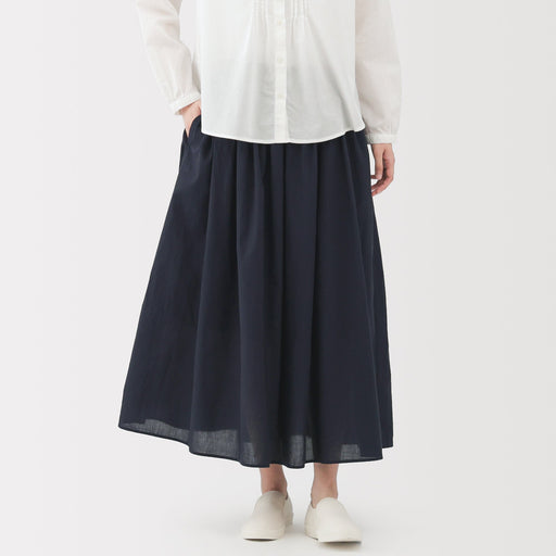 Cotton Voile Gathered Skirt MUJI