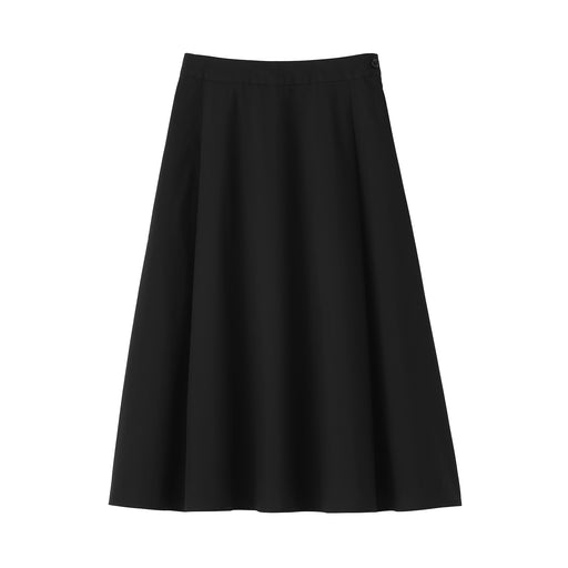 Broadcloth Flared Skirt Black MUJI