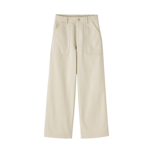 Herringbone Baker Trousers Ivory MUJI