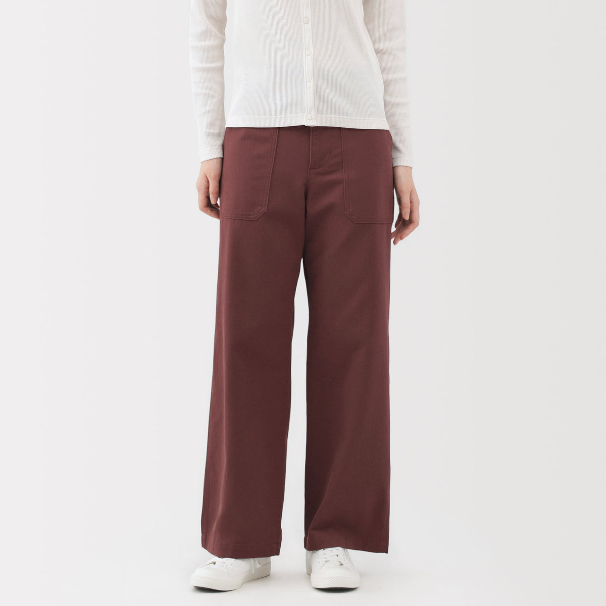 Herringbone Baker Trousers | Women's Pants | MUJI USA