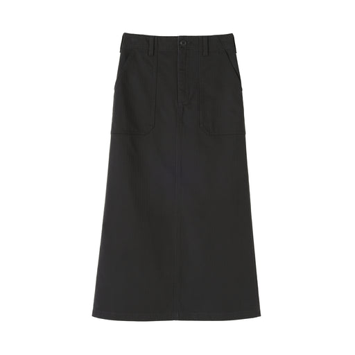 Herringbone Baker Skirt Black MUJI
