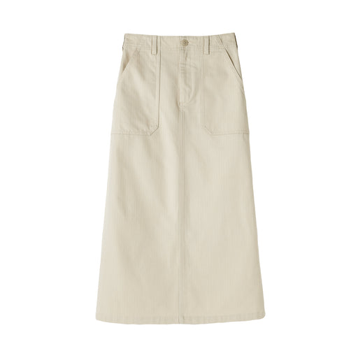 Herringbone Baker Skirt Ivory MUJI