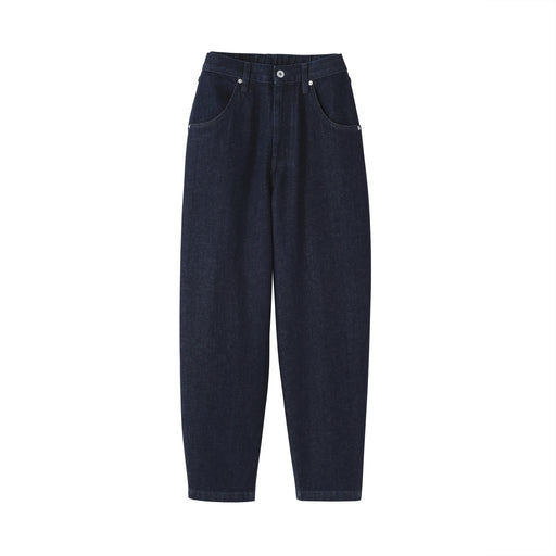 Kapok Blend Denim Barrel Pants Dark Navy MUJI