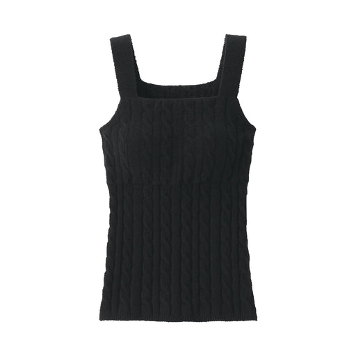 Cotton Blend Bra Tank Top Black MUJI