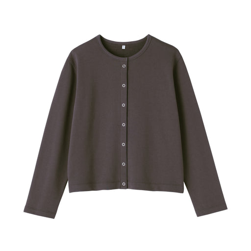 French Terry Sweatshirt Cardigan Charcoal Gray MUJI