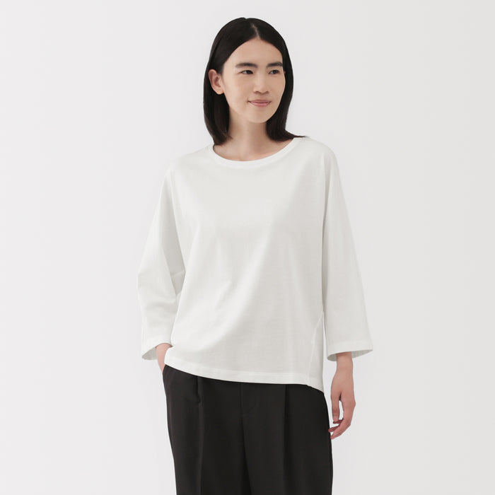 Sweatshirt 3/4 Sleeve Pullover | Women's Tops | MUJI USA