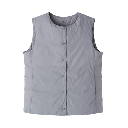 Lightweight Down Collarless Vest Lavender MUJI