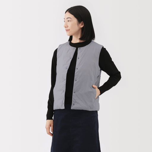 Lightweight Down Collarless Vest MUJI