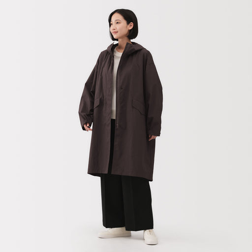 Water-Repellent Hooded Long Coat MUJI