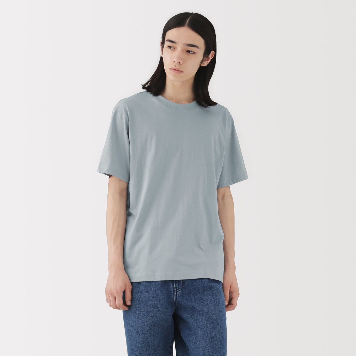 Jersey Crewneck T-Shirt | Men's Short Sleeve Tops | MUJI USA