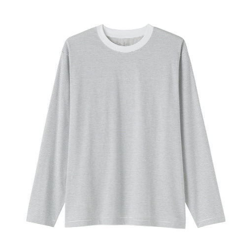 Jersey Crewneck T-Shirt White Stripe MUJI
