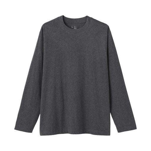 Brushed Crewneck T-Shirt Charcoal Gray MUJI