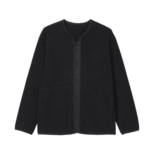 Recyclable Fleece Cardigan Black MUJI