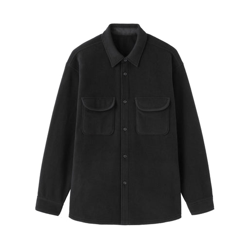Recyclable Fleece Shirt Black MUJI