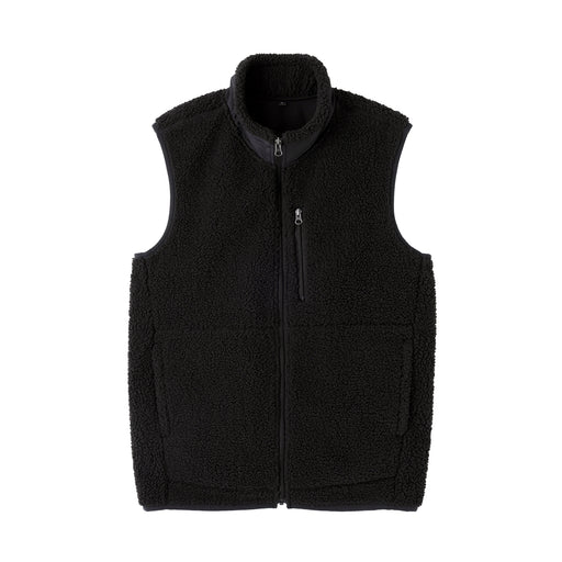 Boa Fleece Vest Black MUJI