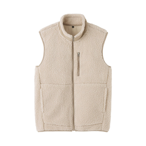 Boa Fleece Vest Sand Beige MUJI