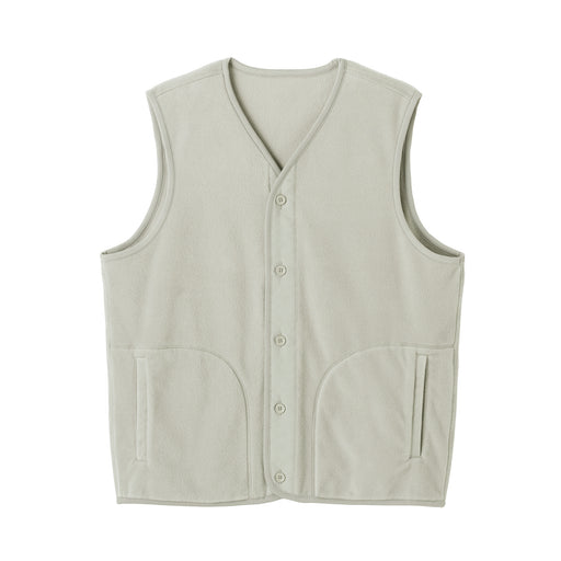Recyclable Fleece Vest Gray MUJI