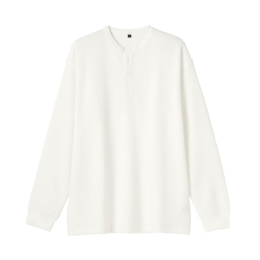 UV Protection Henley T-Shirt Off White MUJI