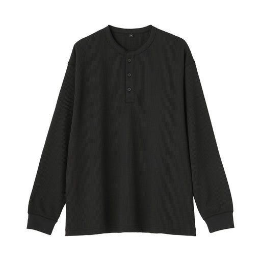 UV Protection Henley T-Shirt Black MUJI