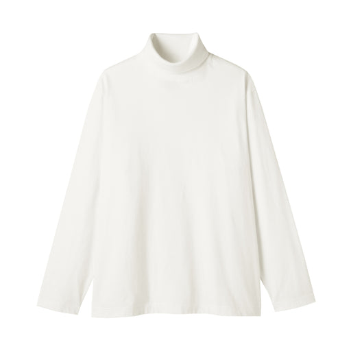 Brushed Turtleneck T-Shirt White MUJI