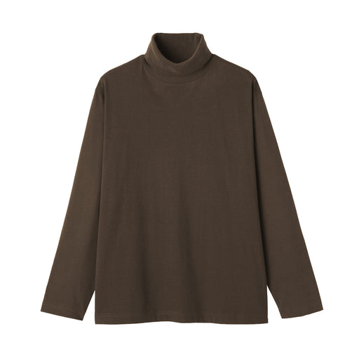 Brushed Turtleneck T-Shirt Dark Brown MUJI