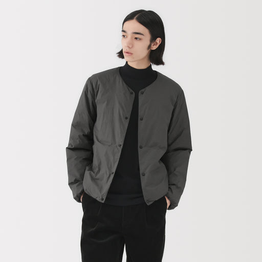 Lightweight Down Collarless Jacket MUJI