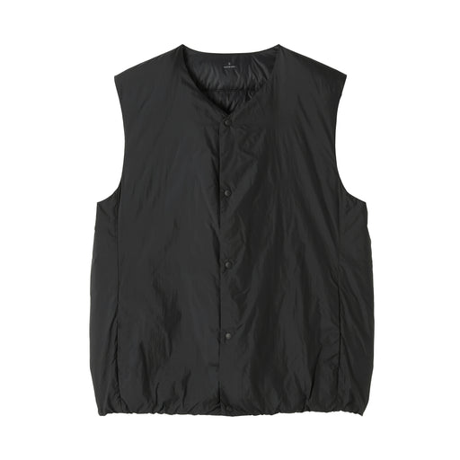 Lightweight Down Collarless Vest Black MUJI