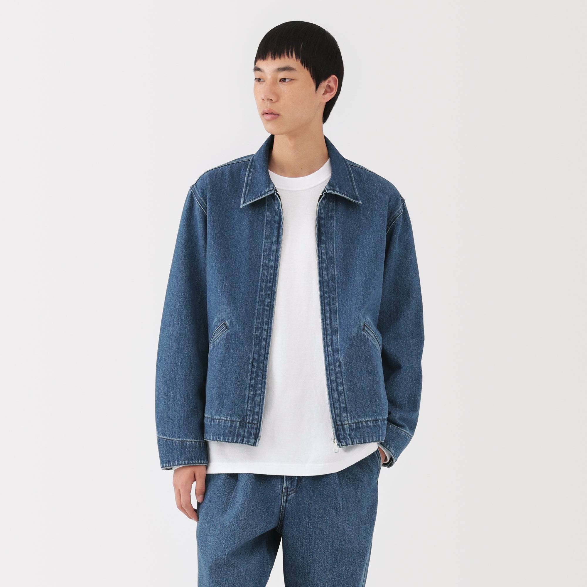 Kapok Blend Denim Blouson | Men's Sustainable Fashion | MUJI USA